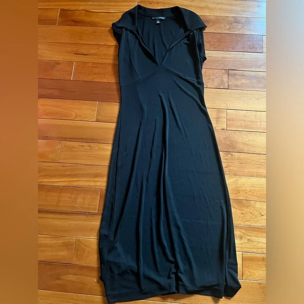 Banana republic midi small fitted sheath dress slinky chic boho cap sleeve